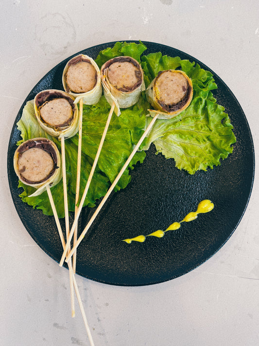 Tortilla Lollipops with Red Cabbage