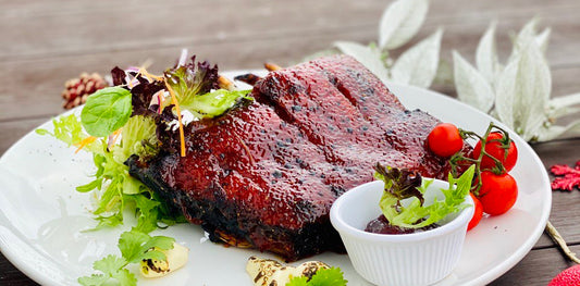 Honey Garlic BBQ Ribs With Cranberry Sauce