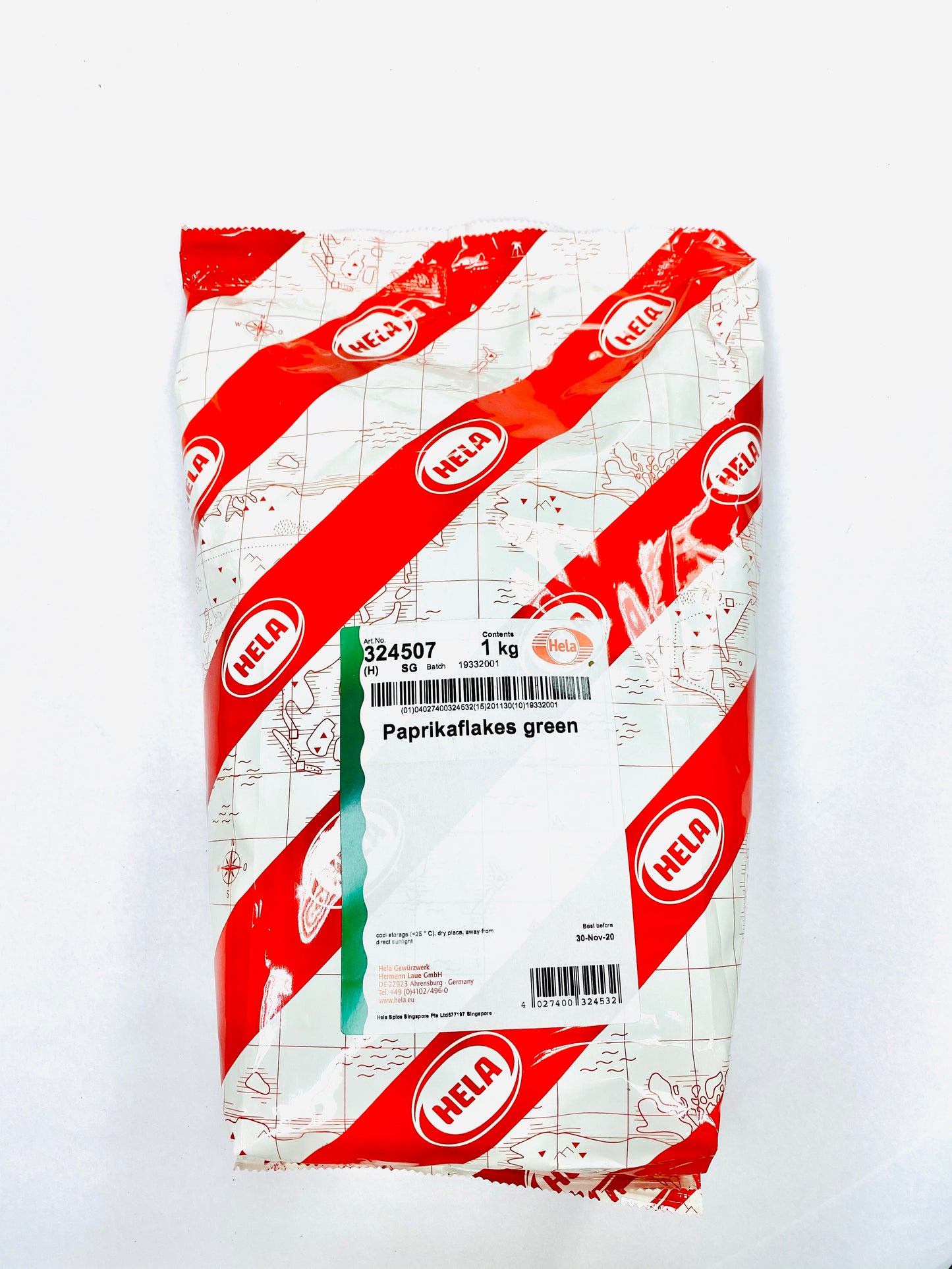 Paprika Green Flakes 9x9mm Dehydrated